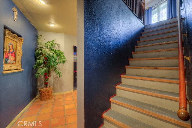 Stairs from entry to living area