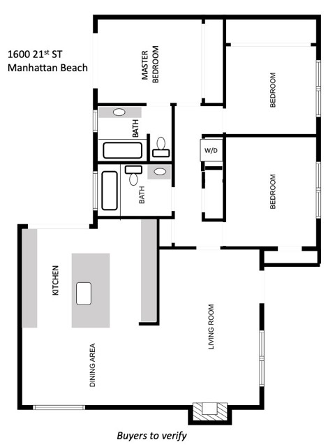 1600 21st Street, Manhattan Beach, California 90266, 3 Bedrooms Bedrooms, ,2 BathroomsBathrooms,Residential,Sold,21st,SB24044657