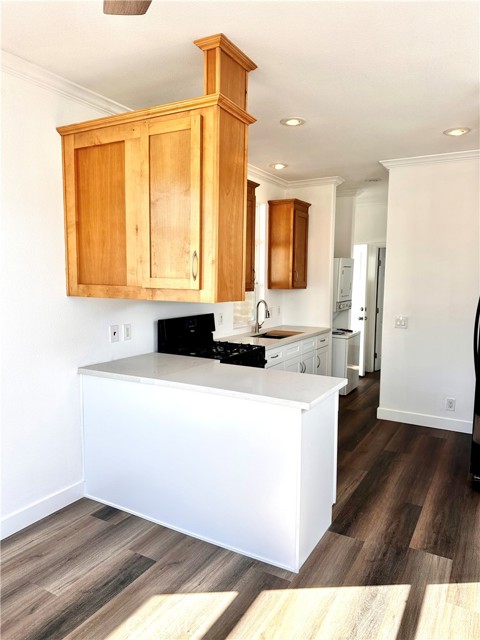 Angled Kitchen view From Living room