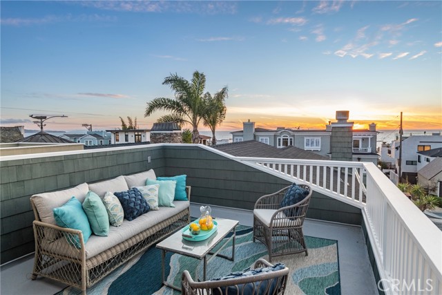Enjoy incredible sunsets from the very private top floor ocean view deck