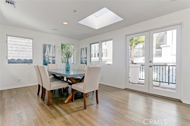 dining room with balcony