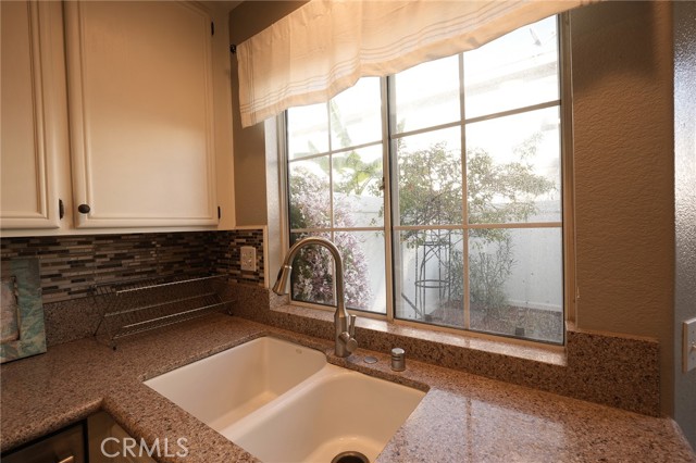 Kitchen Sink with window facing garden