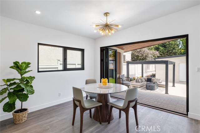 From Kitchen, through Dining Area to backyard