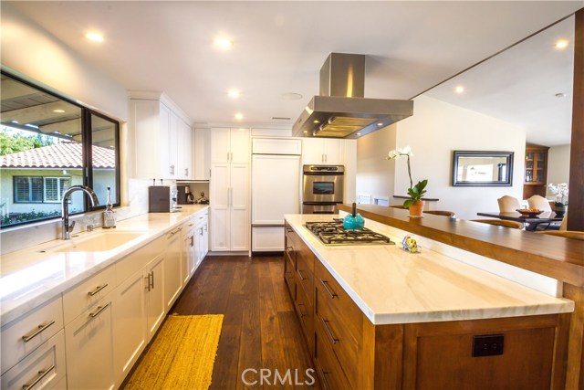Kitchen with marble countertops