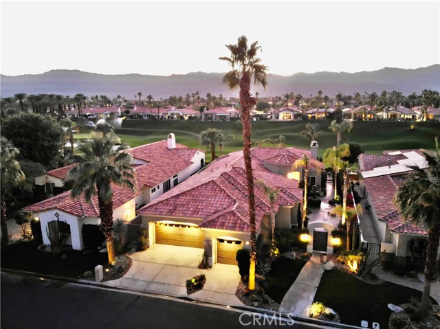 391 Tomahawk Drive Palm Desert, California The perfect balance of luxury, comfort and entertainment! Relax in your jacuzzi overlooking the golf course with backdrop of the majestic San Jacinto mountains! As you enter this property, the tranquil Tuscan courtyard and the soothing fountain guides you to the front door. The foyer greets you with gorgeous travertine floors and inlaid stonework. To your right is the great room with expansive views of the golf course, wet bar and fireplace. The room leads you to the gourmet kitchen with a large center island, two sinks (one in the island), double ovens and walk-in pantry. To the left of the foyer, is the hallway that leads you to all the bedrooms and bathrooms. The clever floor plan separates the resting area from the remainder of the home. As you walk down the hallway, first is the beautiful guest bath. Then double doors lead you to the spacious master suite, where you can relax in private, allow the fresh air in and hear the fountain by opening the door to the courtyard. The master suite offers you a large walk-in closet, built-in office, bathroom with two sinks, separate soak-in tub from shower and even your own beverage fridge. Continuing down the hall are the other two bedrooms and the laundry room. Each bedroom has an en-suite bathroom with two sinks and ample storage where your guests can have full privacy. This home tastefully balances luxury, comfort and entertainment. Indian Ridge is one of the most sought after communities in the area. It has two 18 hole equity golf courses, full day spa, active tennis program, gourmet dining, state of the art workout facilities, dog park & full range of social activities. For more information please refer to the Indian Ridge website. ********
