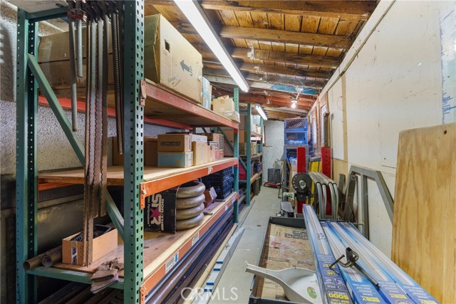 Extra storage area in the workshop