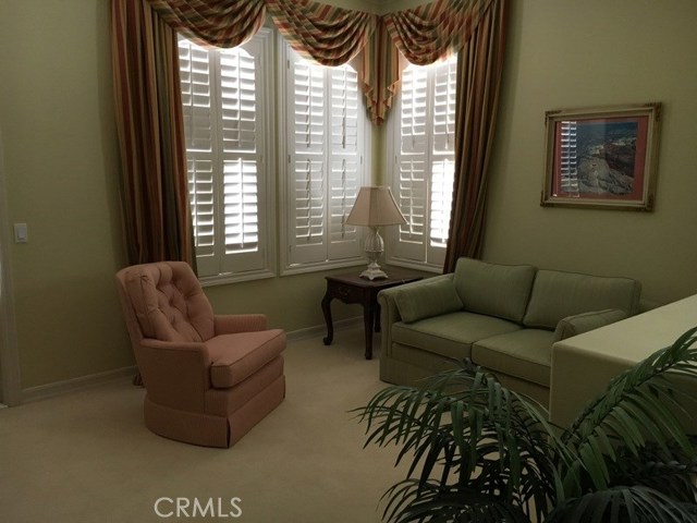 The master bedroom sitting area