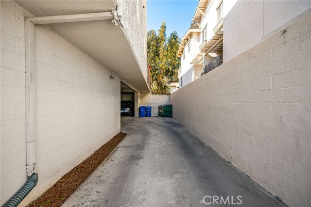 Driveway to underground parking garage