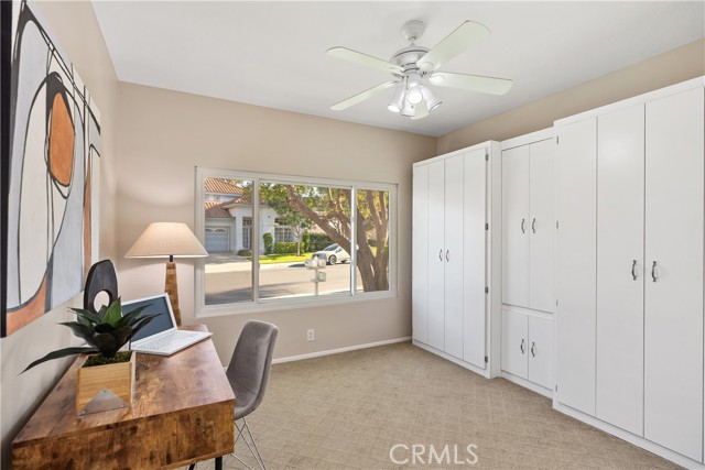 Secondary bedroom with Murphy bed and extra storage