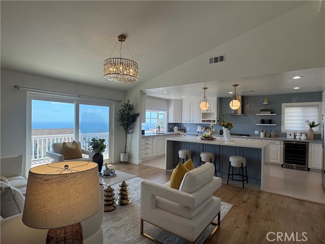 Family room with kitchen