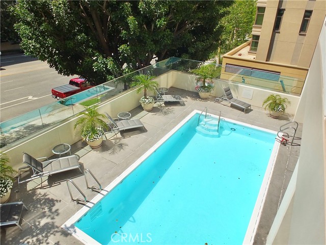 View of pool from the balcony