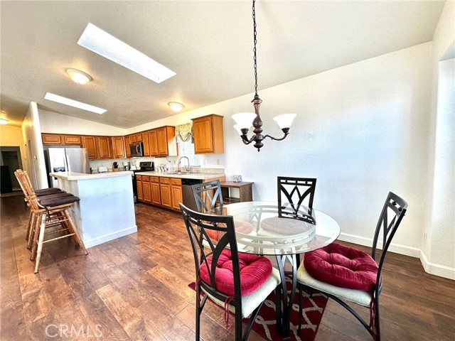 Dining area can fit a larger table