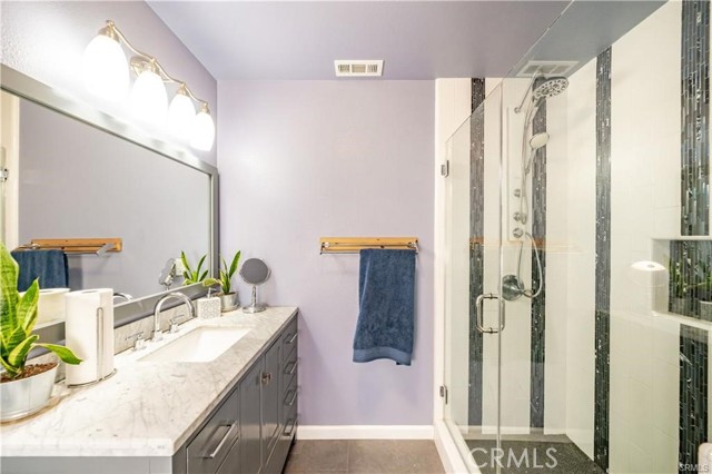 Primary bathroom with large vanity