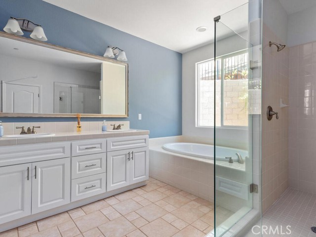 Primary bath - oversized tub, large shower and double sinks