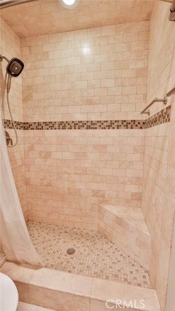 Master Bathroom Walk in Shower & Seat