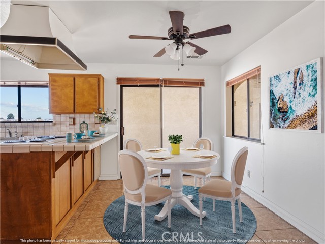 Furniture is virtual and not included