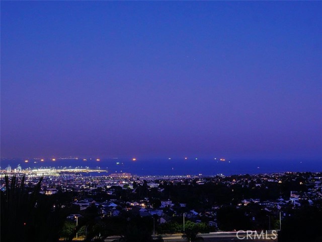 Sparkling Harbor & Ocean View at Night
