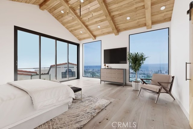 Rendering of master bedroom.