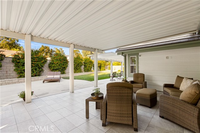 The seller has designed the backyard to be easy to keep up on, just blow off the patio and you are good to go!