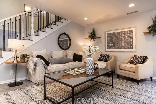 Formal living room with fireplace