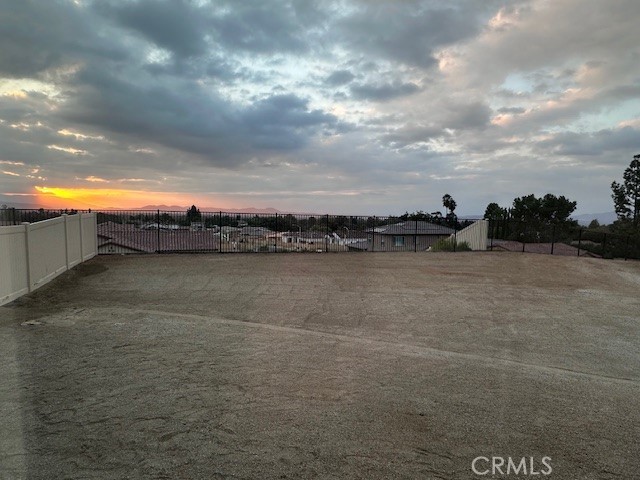 Rear view in backyard