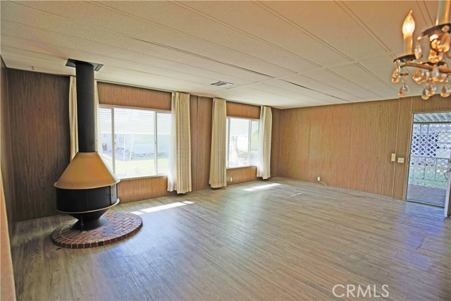 South-facing windows in living room