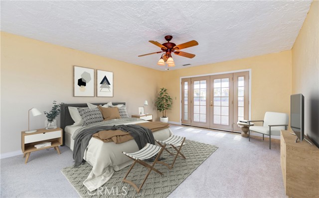 Primary Bedroom staged