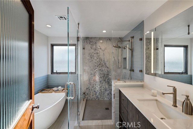 remodeled primary bathroom