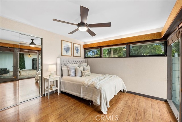 Bedroom 2 with access to outdoor courtyard