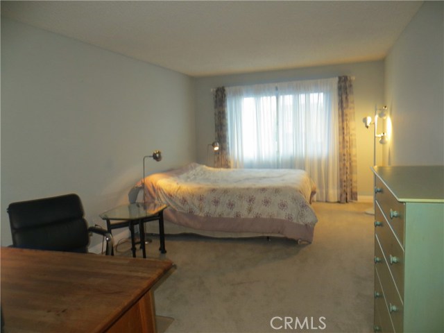 Very large bedroom with huge walk-in closet.