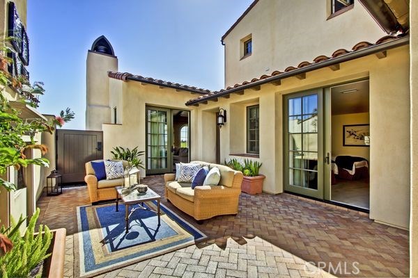 Gated courtyard.
