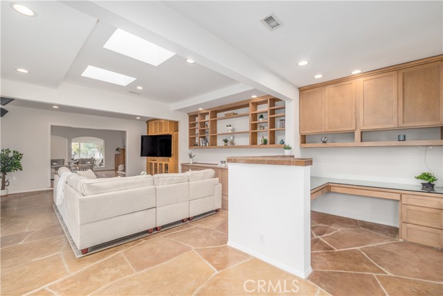 Office space in family room