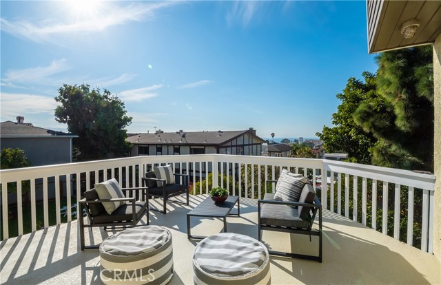Oversized deck with south and western exposure and ocean views.  Sunsets are incredible