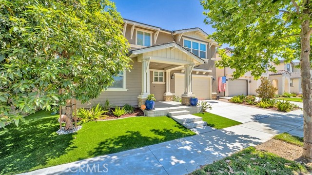 3351 E Rutherford Drive Ontario, California This immaculate, turnkey home will absolutely knock your socks off! New Haven Community in the highly sought-after Ontario Ranch area. Upgraded from top to bottom! SOUTH FACING! Shows like a model home!! Step inside & be amazed by the open floorplan & classy wood laminate flooring. One bedroom with its own private bathroom downstairs (perfect for guests, in-law quarters, or home office), along with a guest powder room & "coat room"! The alluring gourmet kitchen was carefully detailed & features Quartz countertops, a wide center island, pot filler, soft-close drawers/cabinets, Butler's pantry, & new (upgraded) appliances. Upstairs you'll find a generous loft (which can easily be converted to a 5th bedroom), an individual laundry room *w/sink & cabinets*, & sizable bedrooms. The master bedroom has motorized blackout shades & is the perfect retreat! Massive closets, & the bathroom offers plenty of room to get ready or wind down for a good night's sleep. Separate counters with their own sinks, lovely vanity, a deep tub, & a stand-alone shower are a few of the master bathroom luxuries! Recessed lighting, paneled doors, upgraded carpet, whole house fan, smart switches, ethernet, custom shutters, tankless water heater, water softener, & dual pane windows are just a few more features this home has to offer! The backyard is your own little slice of tranquil paradise! Treat yourself to some shade under the patio (which features recessed lighting, speakers, TV mount, internet port, & built-in fans). In the warm summer months, enjoy the coolness offered by the central air conditioning. During the cool winter months, enjoy a relaxing afternoon gazing at a beautifully landscaped yard, then get cozy in front of your toasty fireplace! Upgraded holiday light package w/outlets in the eves! This lovely yard also features stamped concrete, low maintenance (synthetic turf) grass, & a substantial side run. 3 car-tandem garage is immaculate with epoxy floors! Commuter-friendly, just minutes from the 60 Fwy! Grocery shopping, banking, & grabbing a bite to eat have never been so convenient when you are so close to the New Haven Shopping Center! The resort-style amenities include clubhouses, swimming pools (beach entry), jacuzzis, kid's splash zone, super playground, BBQ pavilion, firepit, & multiple picnic areas to enjoy! This home will not last long! Check out the pics & virtual tours to get an idea of what this home has to offer. Schedule your private tour today to be astounded!