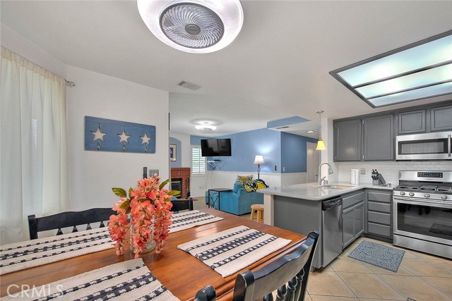 Family room is open to the kitchen