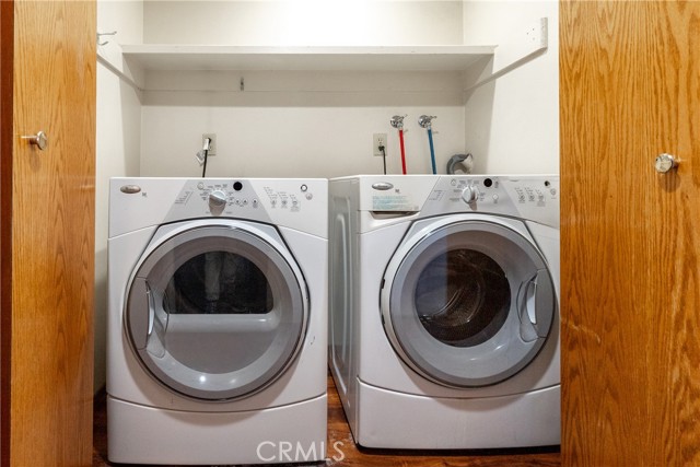 There is indoor laundry space conveniently located near the primary bedroom and kitchen. Bonus, washer/dryer are included!