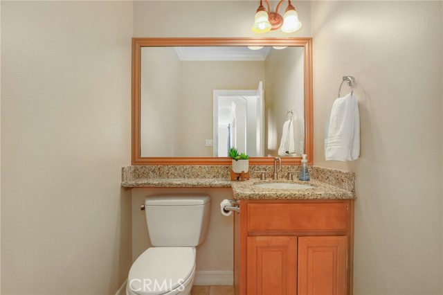 Powder room on the living space level.