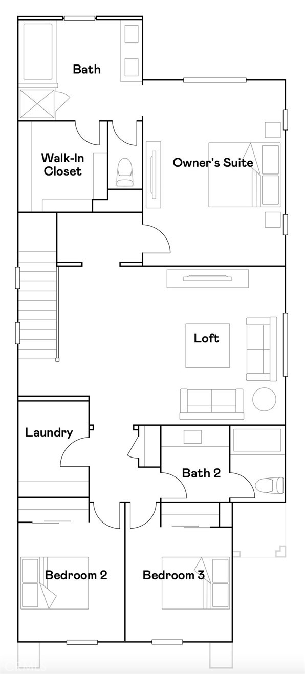 Residence 2 - level 2 floorplan