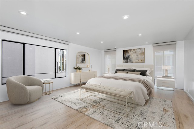 virtually staged Master bedroom