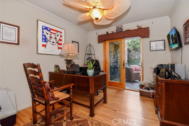 Guest bedroom/office French Doors to patio