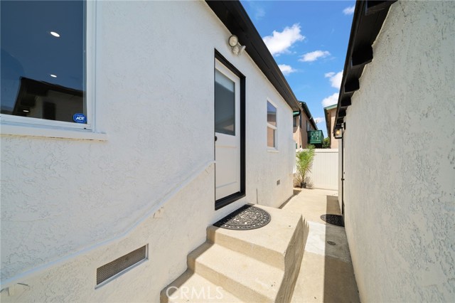 Side entry into home off garage