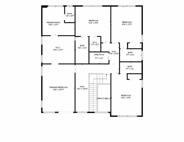 Floorplan 2nd Floor - Does Not Include Front Decks