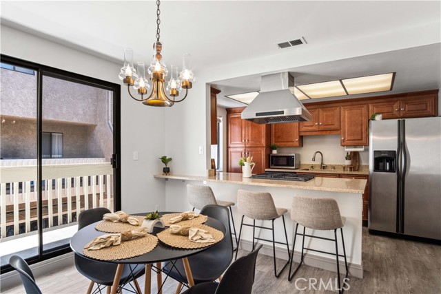 Dining area and kitchen