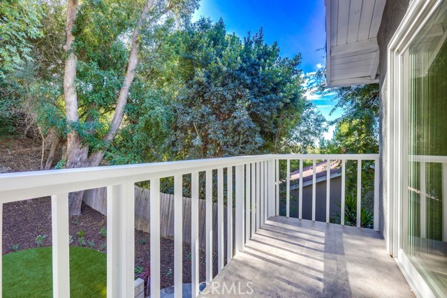 Balcony #2 off Master Bedroom overlooking private rear yard.