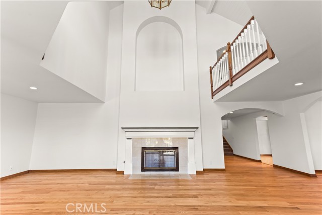 Dramatic Living Room with Cathedral Ceiling