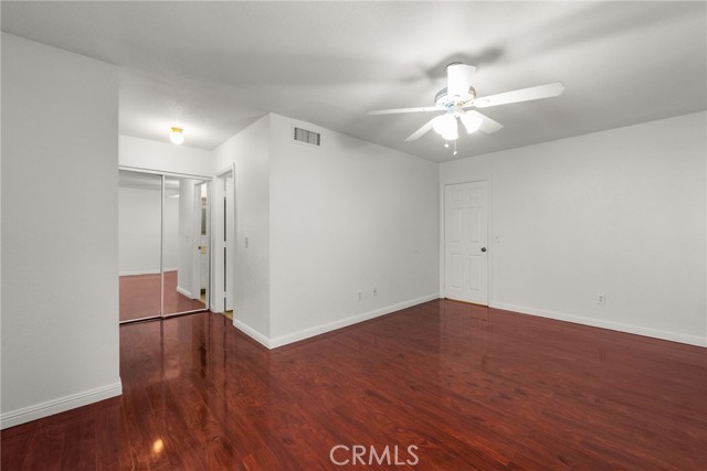 Downstairs master bedroom with dual closets
