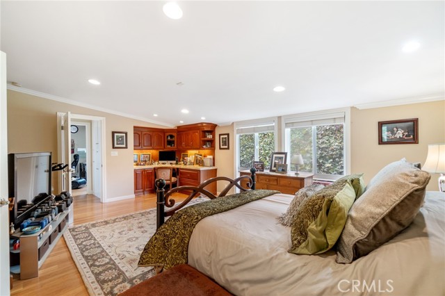 Looking toward office area in master bedroom