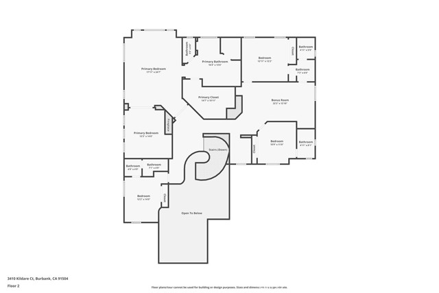 2nd Floor - Upstairs floor plan