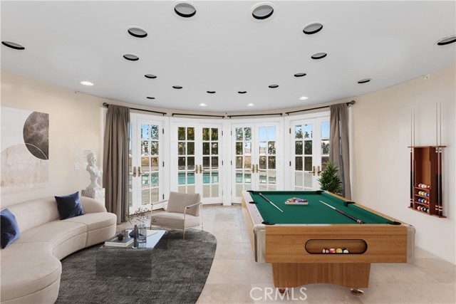 Pool-Recreation room has been staged virtually.