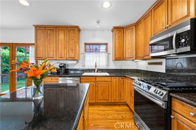 Kitchen with granite counters